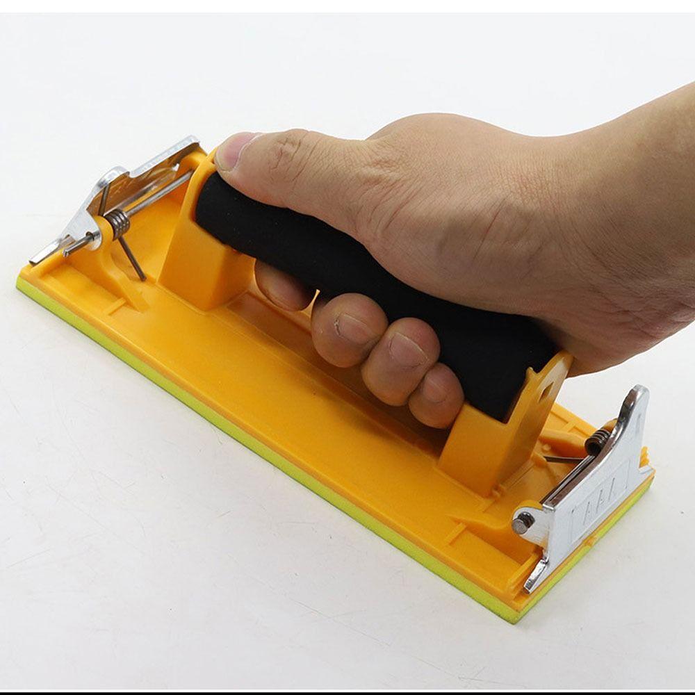 Желтые инструменты для полировки стен с ручкой ручная шлифовальная машинка удобная накладка для наждачной бумаги дом