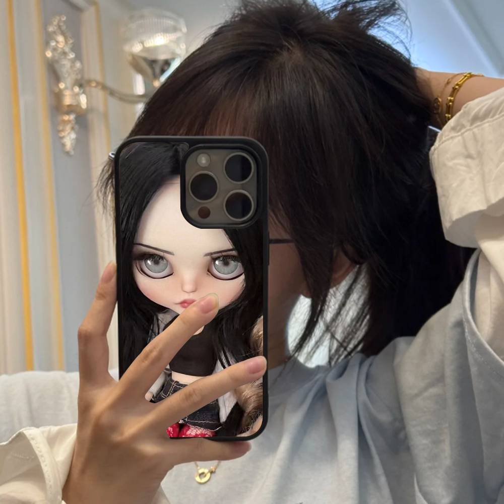 Темная милая кукла Девочка Жесткий пластиковый чехол для телефона Для Iphone 17 Air 16 15 14 13 12 11Pro Max PC TPU Чехол
