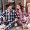 Comfortable Cotton Long Sleeve Couple Pajamas Set for All Seasons