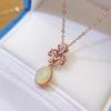 LOW MOQ 925 Sterling Silver Jewelry Natural Opal Charms Custom Fine Pendants Charms for Women