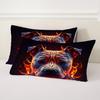 Крутой Пес Пламя 3D Печатный Пододеяльник Наволочка Мягкий Полиэстер Постельные Принадлежности Аксессуары Домашний Декор Животная Тема Комплекты Пододеяльников