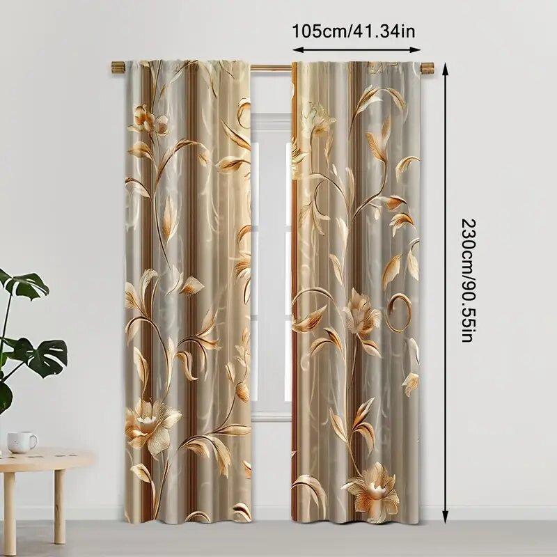 Ретро европейские шторы с цветочным принтом, оконные украшения, домашние украшения, украшения для комнаты