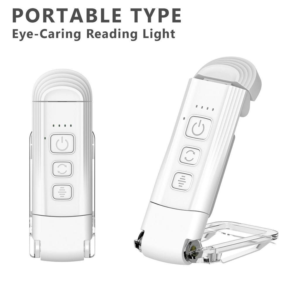 USB Rechargeable LED Book Light: Portable, Eye-Friendly Clip-On for Night Reading