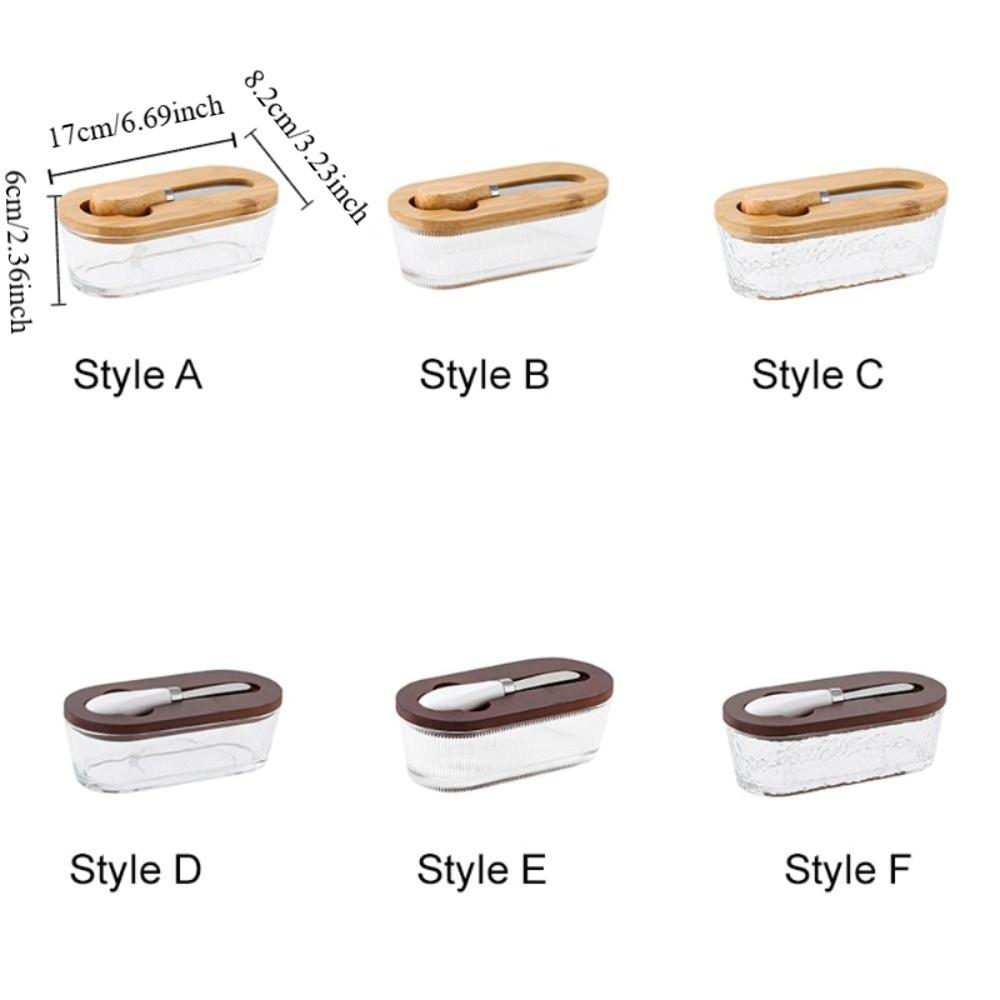 Oval Shape Butter Container Visible Butter Dish Durable Butter Tray  Lunch