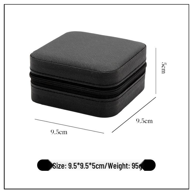 Бархатная шкатулка для драгоценностей на молнии: Портативное хранилище для ожерелий, браслетов, колец и серег
