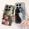 Чехол для Xiaomi 14T Pro Стильные Цветы Мультяшная Обложка Ударопрочный Мягкий ТПУ Чехол для Телефона Для Xiaomi Mi 14T Pro Mi14T 5G Fundas Coque