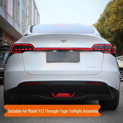 Совместимо с узлом заднего фонаря Tesla Y/3, светодиодными ходовыми огнями в стиле "Сабля" и динамическими указателями поворота.