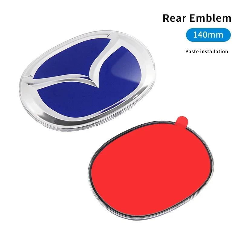 Для Mazda 104мм 140мм Автомобильный Передний Значок Логотип На Капот Задний Значок На Багажник Для Mazda 3 6 Atenza Axela Demio CX3 CX5 MP MS RX8 Наклейка Аксессуар