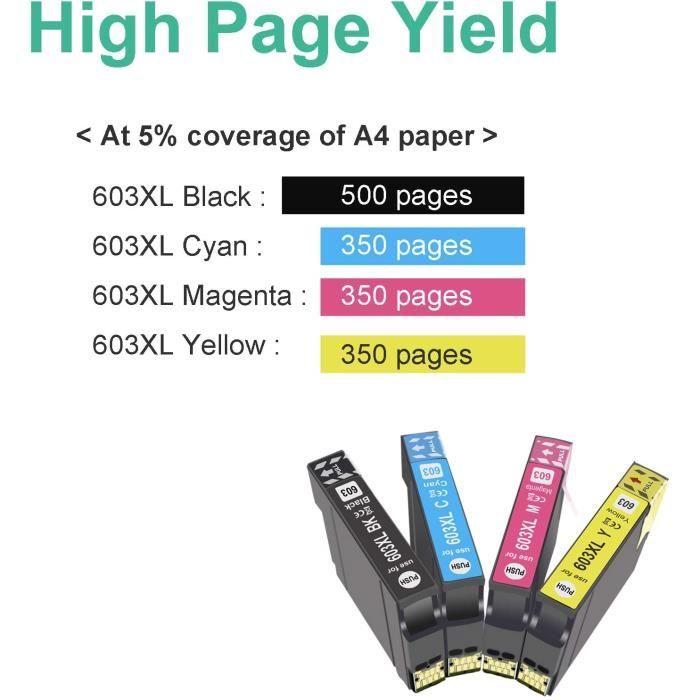 Caidi 8X 603 XL с совместимыми картриджами Epson 603 603XL Multipack, для Epson Expression Home XP-2100 XP-2105 XP-3100 XP-