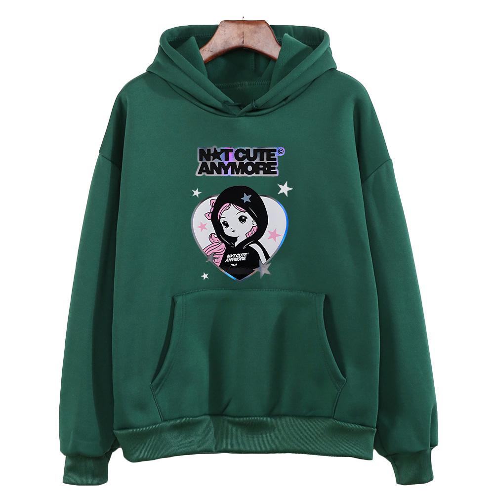 Корея K-pop ILLIT Толстовки Группа ILLIT Больше не милые Принт Одежда Мужчины Женщины Тренд Y2k Пуловер Унисекс Повседневный Флис Уличная одежда