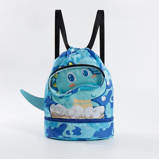 Детский рюкзак для плавания с регулируемым ремнем, большая вместительная водонепроницаемая разделительная сумка с мультяшным принтом для детей