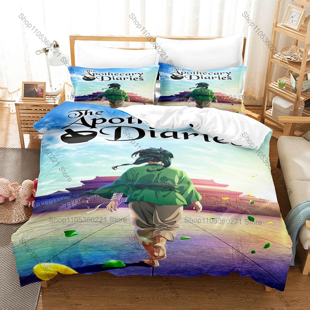 Cool The Apothecary Diaries 3PCS Bedding Set Maomao Jinshi Microfiber Duvet Cover 2Pillowcases No Inner Core