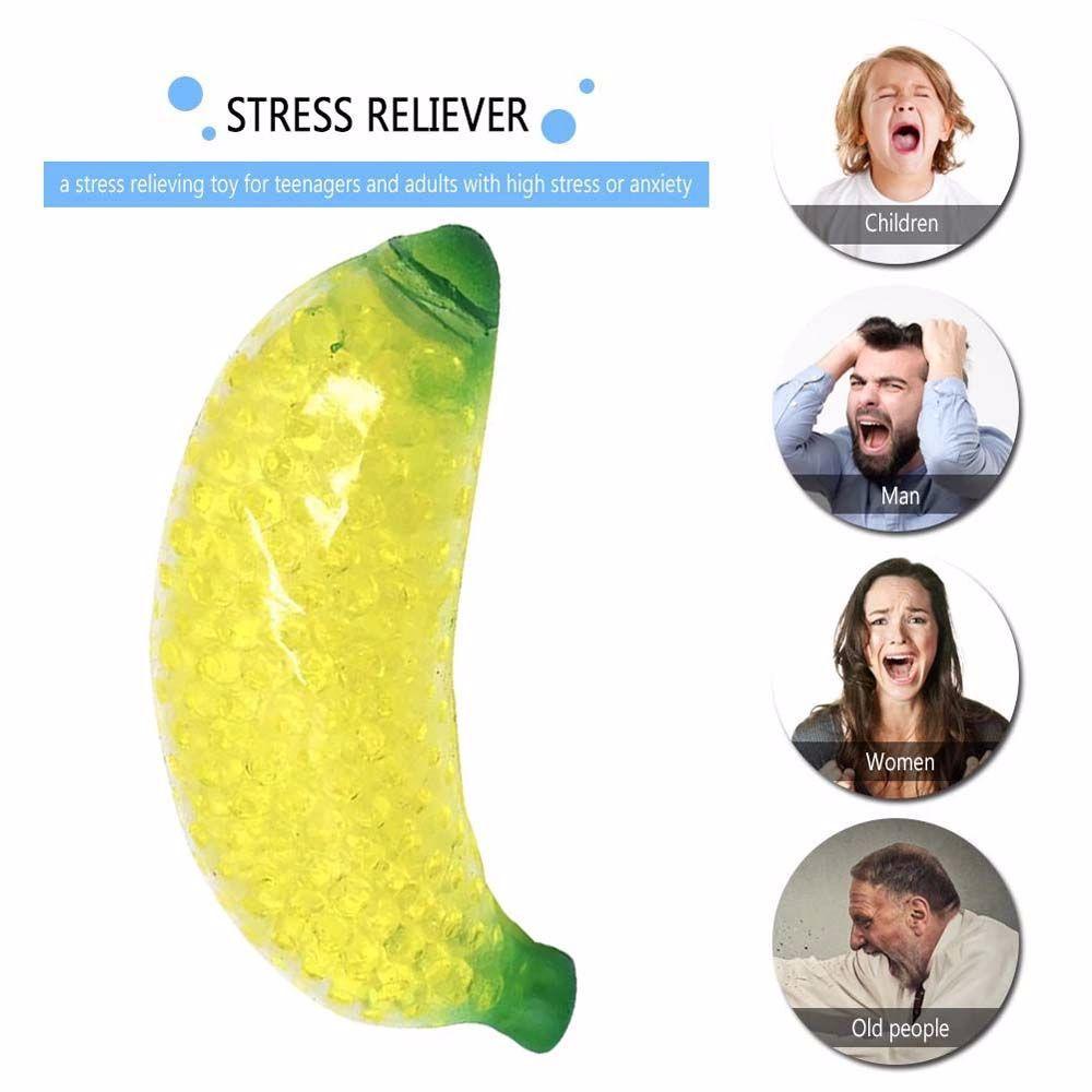 Toys Scented Bead Squeeze Toys Stress Reliever Mini Ball Toy Simulation Fruit Banana Sensory Toy