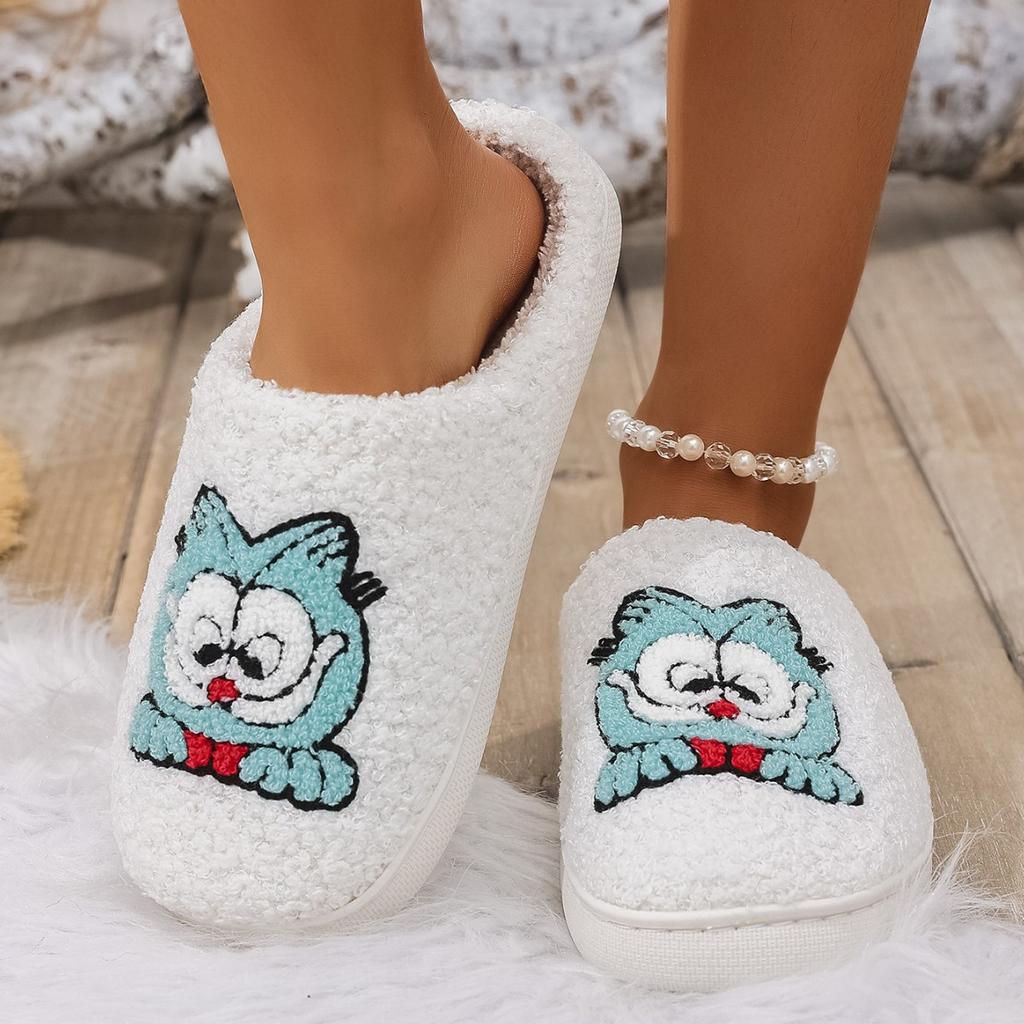 Модные Smile Pop Зимние Домашние Удобные Плюшевые Тапочки Милые Мультяшные Черепашки Пушистые Хлопковые Тапочки Нескользящие Теплые Домашние Тапочки