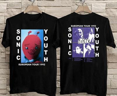Винтажная футболка Sonic Youth DIRTY European Tour 1992 года.