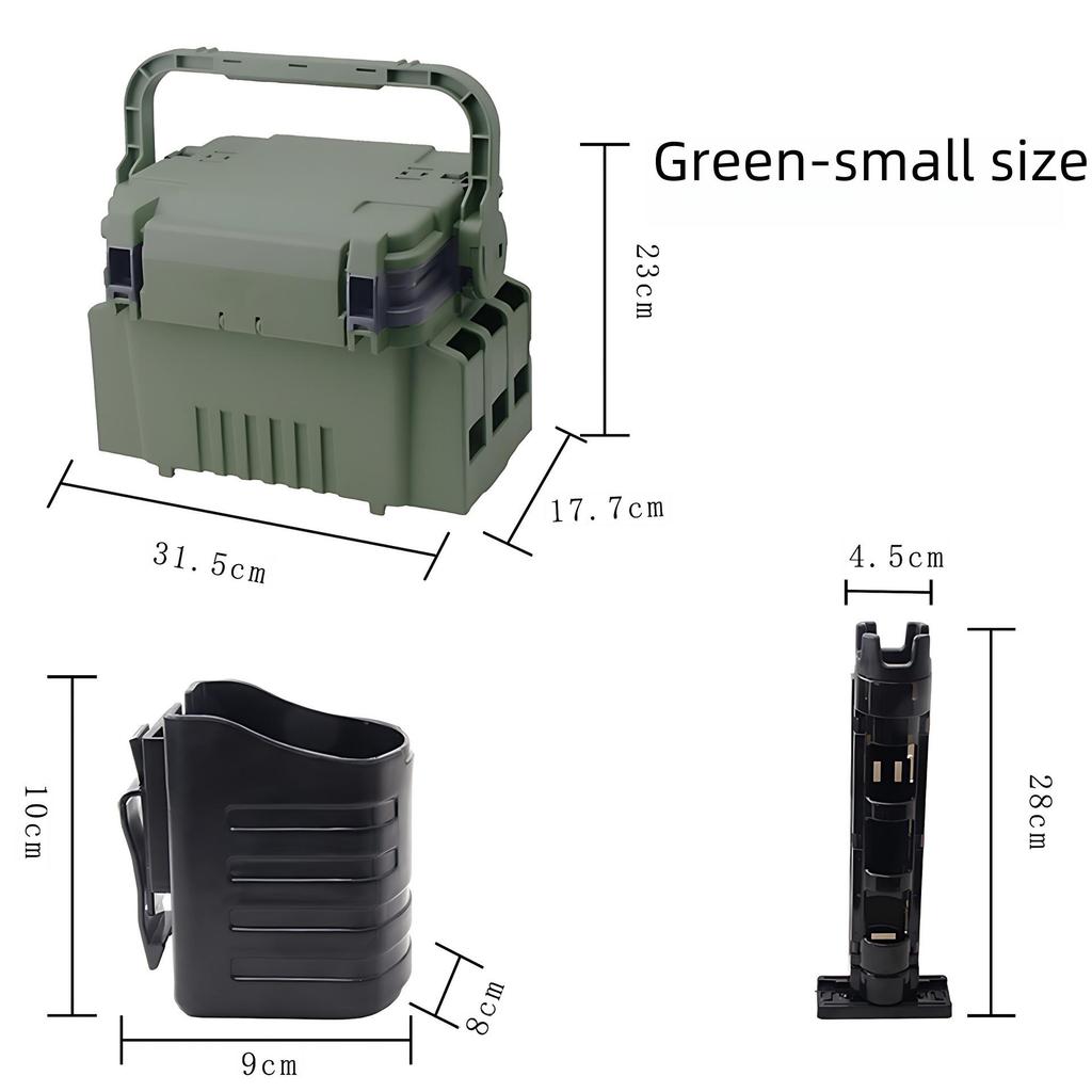 Многослойная коробка для рыболовных приманок с усиленной утолщенной конструкцией, большой вместимостью и возможностью установки сидений для хранения при морской и каменной рыбалке