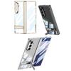 Чехол для Samsung Galaxy Z Fold 7 Жесткий Прозрачный Средний шарнир С подставкой Защитная задняя крышка Чехол для корпуса телефона Z Fold 7