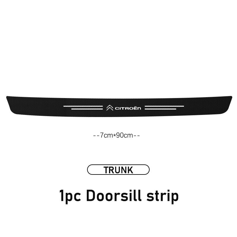5pcs Carbon Car Door Sill Threshold Stickers Decorative Decals For Citroen Grand Berlingo Jumper Celysee Xsara Picasso Aircross