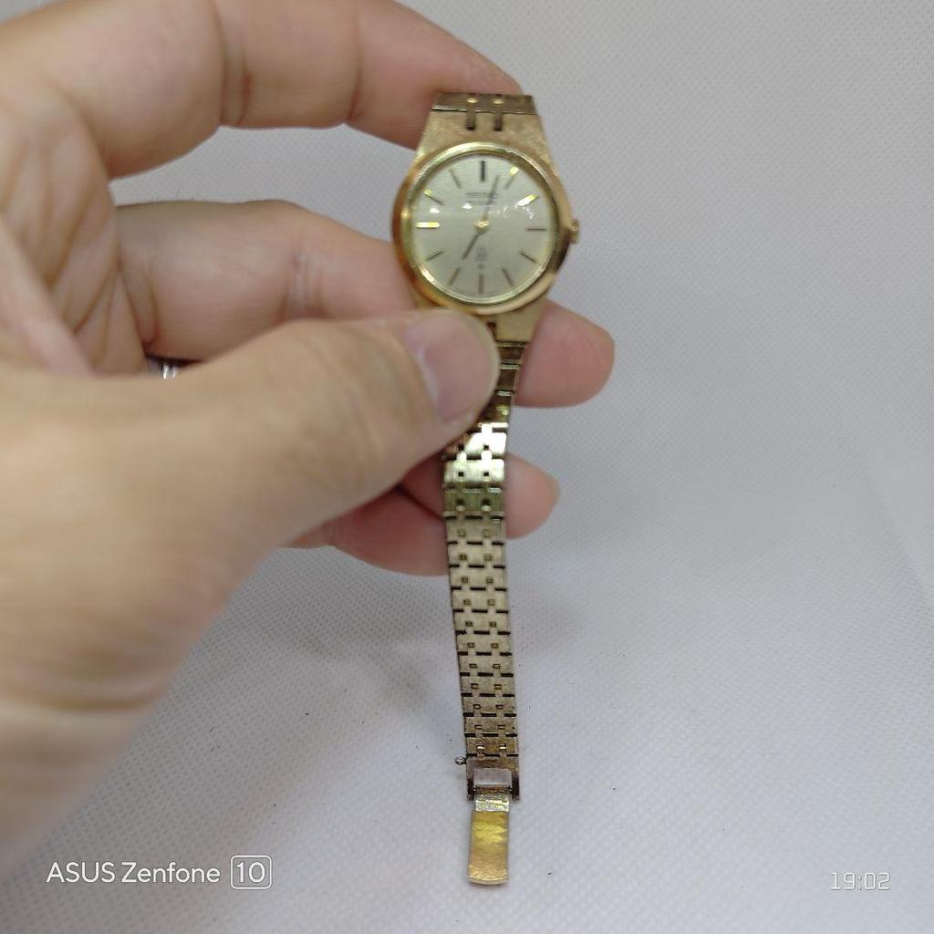 [Б/У] Женские кварцевые часы SEIKO, Золотые, Батарейка заменена, Рабочее состояние