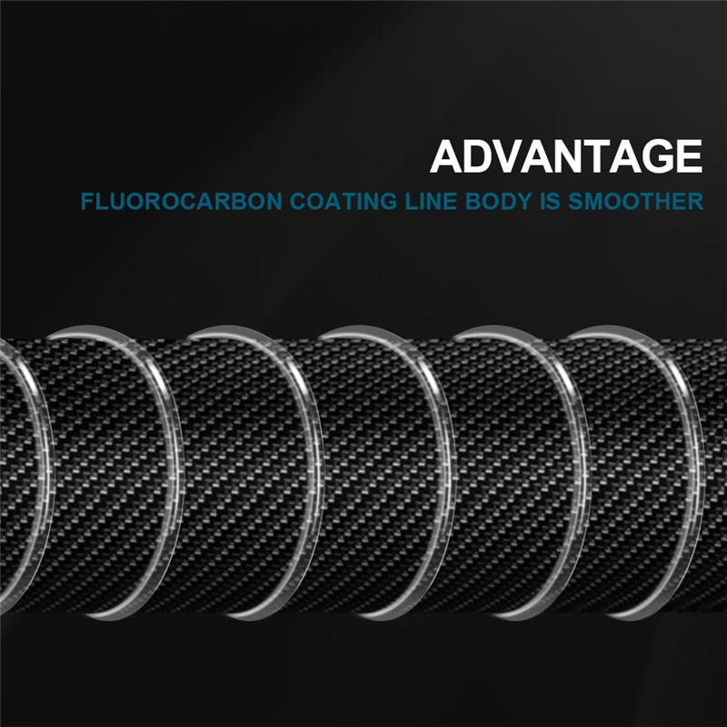 100M/300M леска с фторуглеродным покрытием 0,14 мм-0,50 мм 4,136-34,32 фунта леска из углеродного волокна тонущая леска Япония