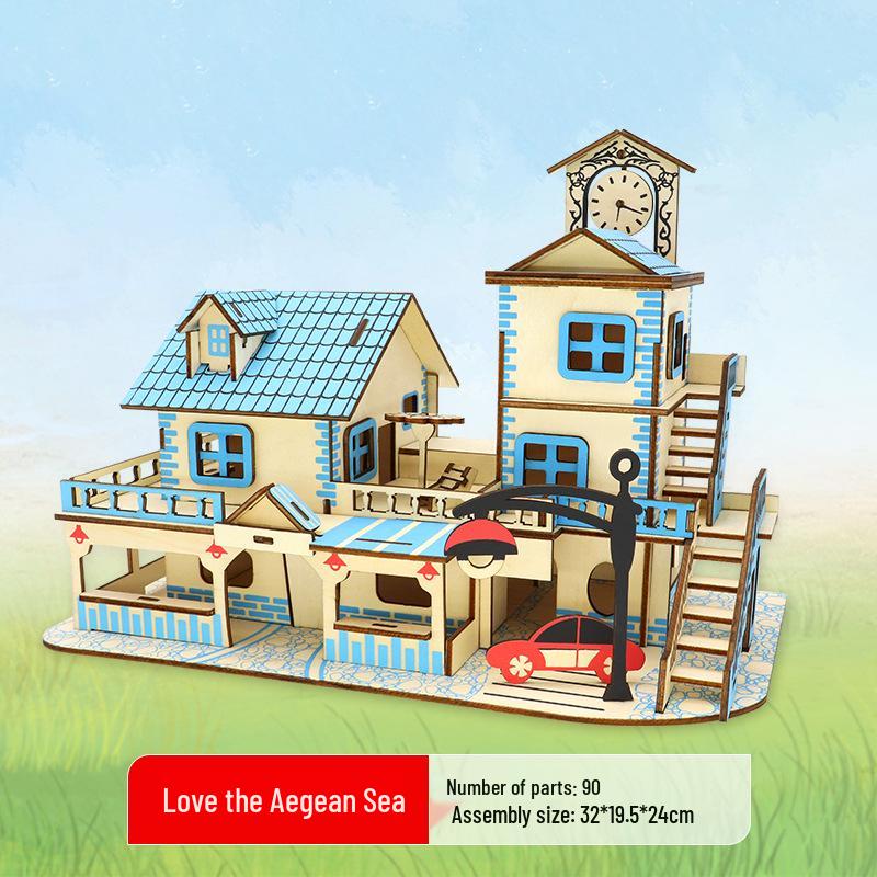 3D Деревянный Пазл Колесо Обозрения - Развивающий DIY Подарок для Детей