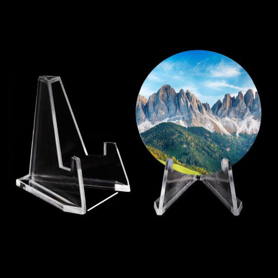 24 шт., прозрачная подставка для монет, мини-стабильная треугольная коллекционная карточка, маленькая художественная нашивка, памятная медаль, держатель для дисплея, стойка для выставок