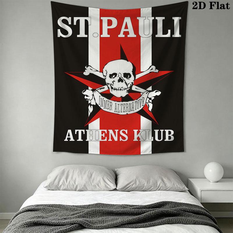 St. Pauli logo Wall Hanging Printed Fabric Blanket Decorative Tapestries for Bedroom Living Room Home Decor