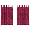 Velvet Curtains with Curtains 2 pcs Burgundy 175 x 140 cm Velvet
