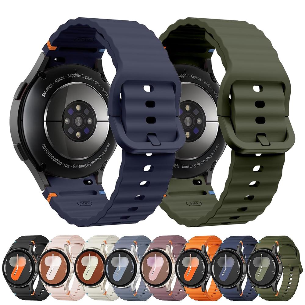 Straps for Samsung Galaxy watch 7/FE/5 Pro/4/6/6 classic 44mm 40mm 45mm Silicone sport belt bracelet correa Galaxy watch 7 Band