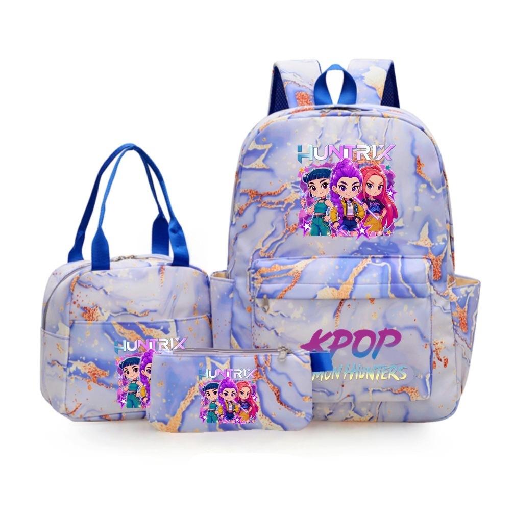 Kpop The Huntress Girl Group Print Student Backpack Set 3-Piece Large Capacity Fashion School Bag Shoulder Bag Pencil Case