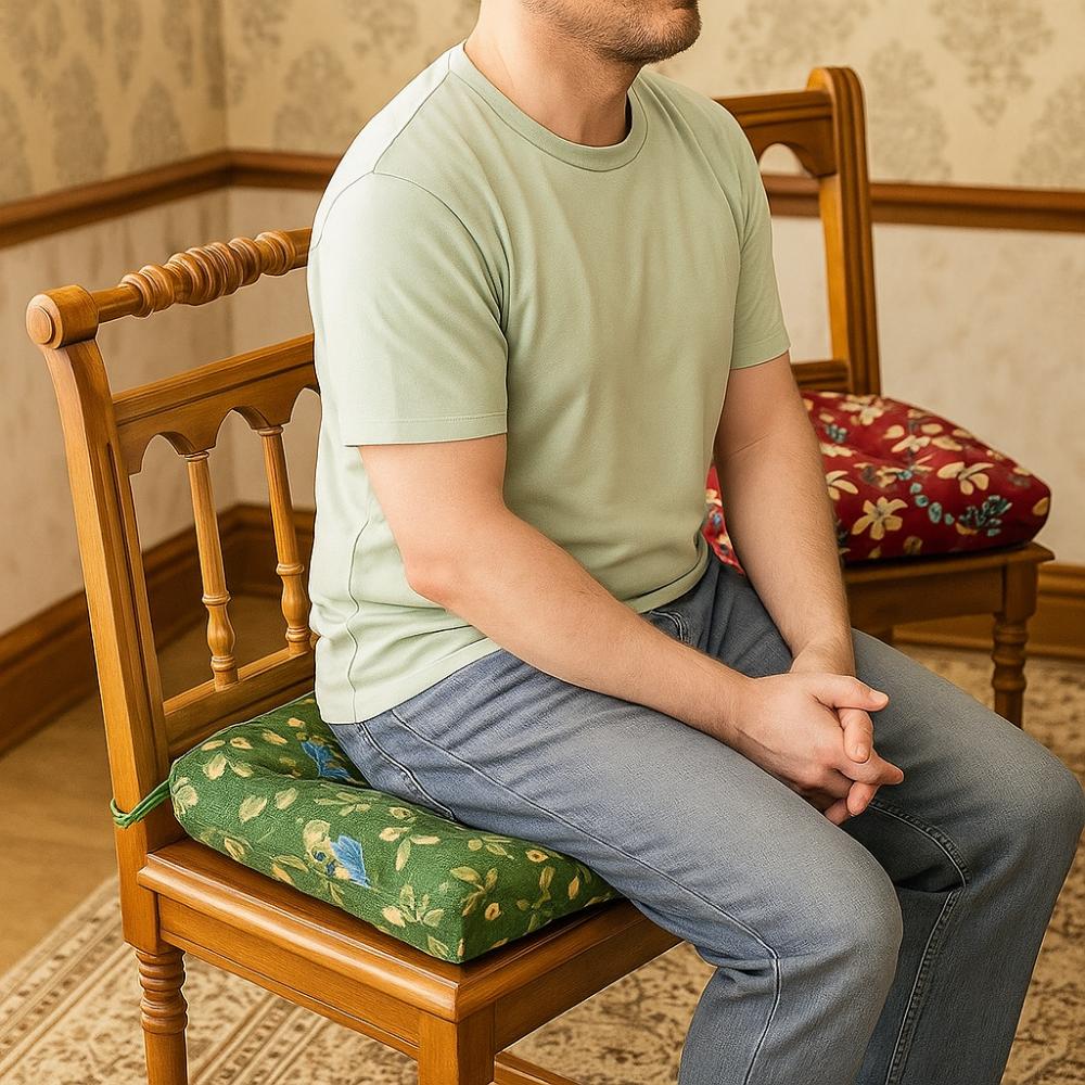 Нескользящая подушка на сиденье Утолщенная подушка для офисного сиденья Винтажная подушка для обеденного стула Для дома и офиса