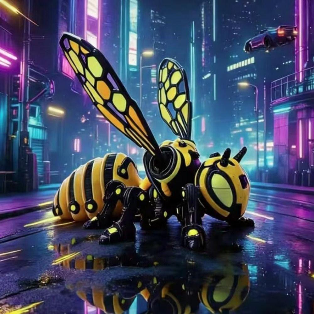 3D Printed 3D Printed Mechanical Bee Movable Joint Articulated Bee Toy Holiday Gift