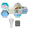 Multiple Sensors Water Temperature Monitor Floating Probes Digital Display High Low Record for Pools Hot Tubs & Fish Tanks