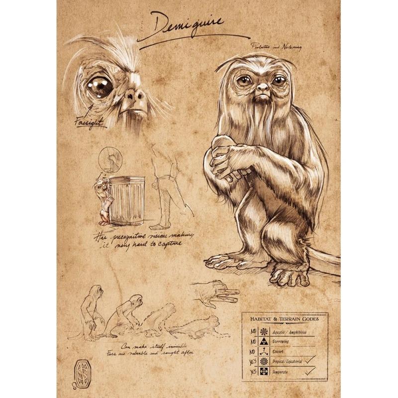 Винтажные Field Notes Миф Монстр 80-х Постер Ретро Холст Живопись Магия Волшебство Ниффлер Заметка Настенное Искусство Для Комнаты Домашний Декор