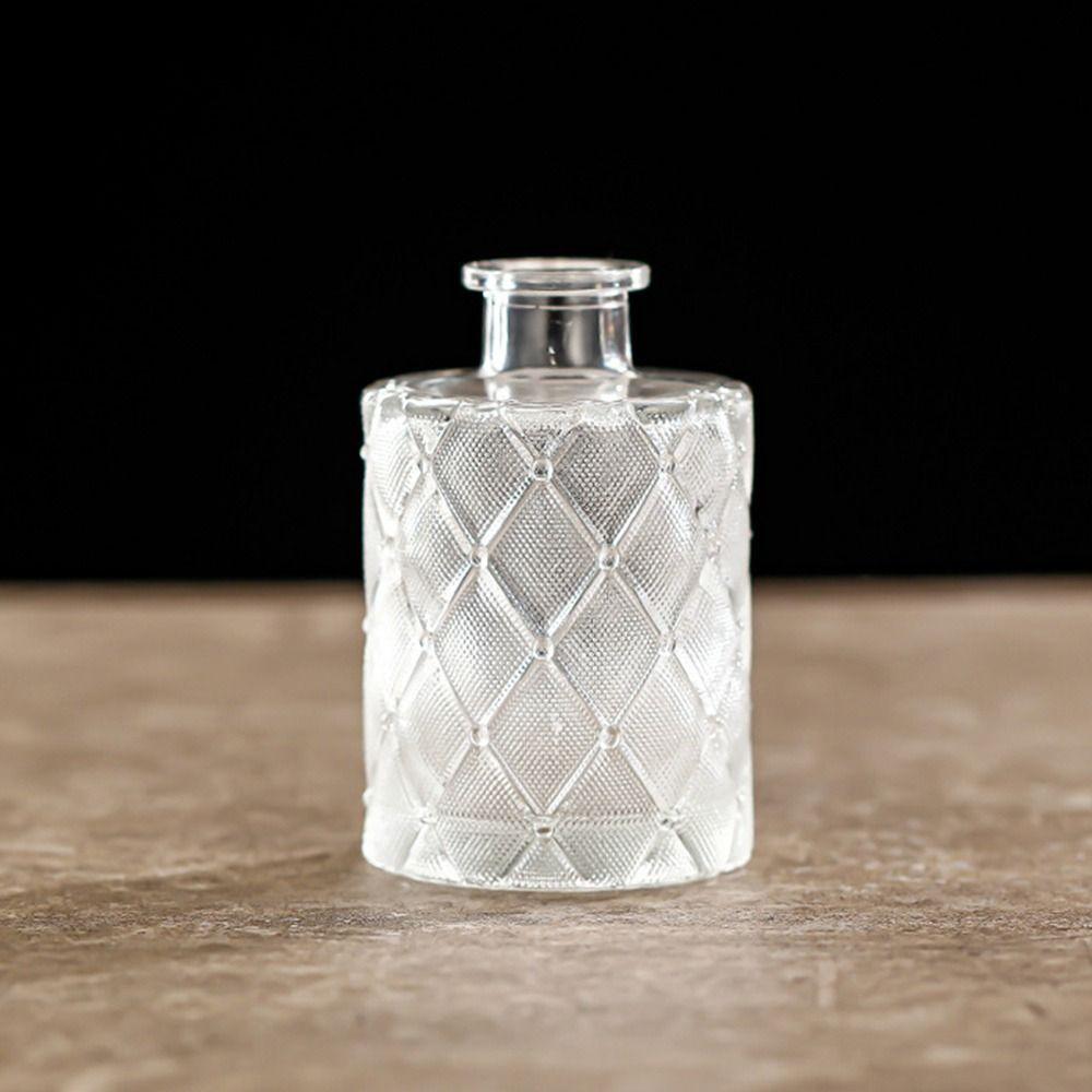 Прозрачная стеклянная ваза для цветов, мини-тисненая гидропонная ваза для растений, INS стиль, настольные украшения, украшение для дома, товары для вечеринок