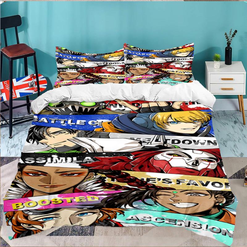 3PCS Apex Bedding Set,Including 1pc Duvet Cover And 2pcs Pillowcases Perfect for Bedroom, Dormitory, Large size Fan Christmas gift