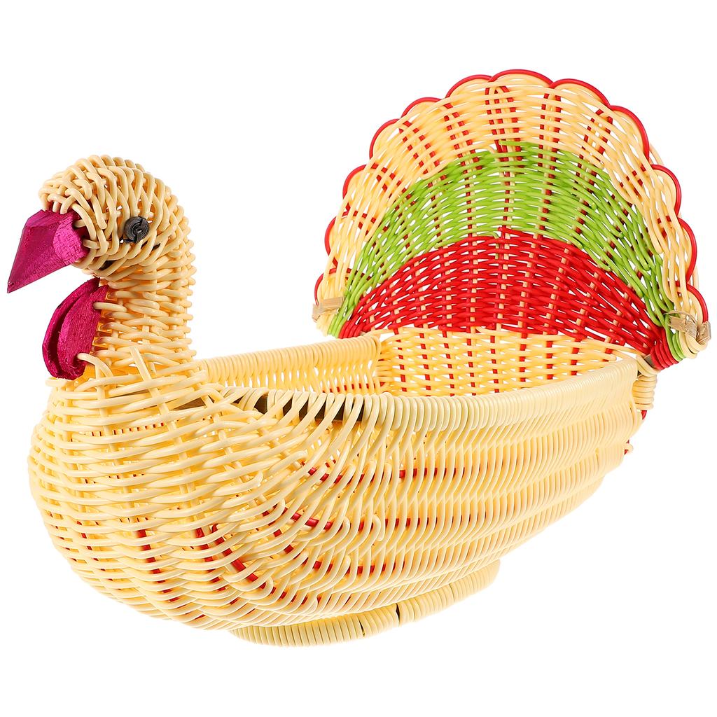 Фруктовая корзина, плетеная сервировка, рог изобилия, корзины для закусок, контейнеры для еды с крышками, украшение