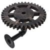 Vintage Industrial Pipe Wall Shelf Steampunk Gear Design Iron Pipe Storage Organizer Rack Rustic Floating Shelves for Living