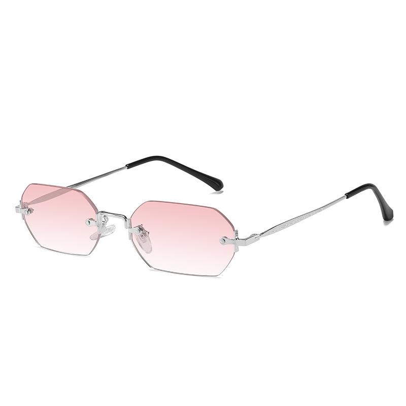 Fashion Vintage Rimless Square Sunglasses Women Men Luxury Brand Designer Popular Travel Small Frame Sun Glasses Sexy Ladies