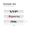 3D Metal Stickers Car Body Trunk Decal For Jeep Wrangler Rubicon Renegade Compass Grand Cherokee Patriot Liberty Gladiator JK AMT1