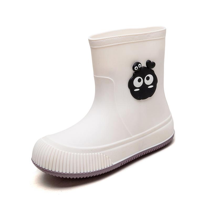 Женские короткие резиновые сапоги, новые резиновые сапоги с рисунком из мультфильмов, модная и легкая водонепроницаемая и нескользящая обувь для отдыха на природе