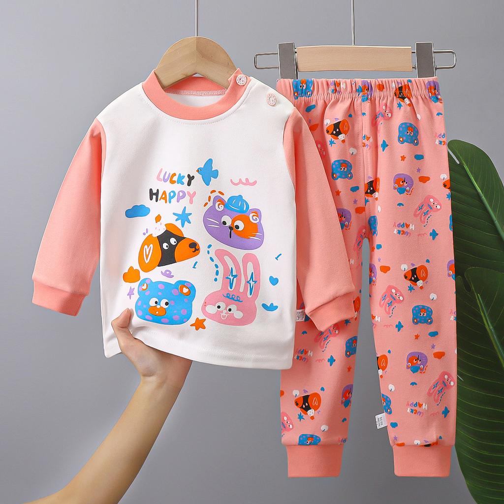 Children's Underwear Set Pure Cotton New Boys' Home Clothes Baby's All Cotton Warm Girls' Autumn Clothes Autumn Pants Children's Clothes