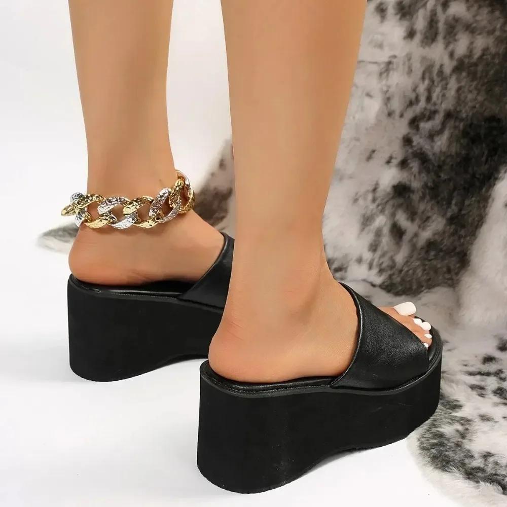 Women Wedge Slippers 2024 New Autumn Fashion Platform Slippers Ladies Shoes Designer Sandals Shoes Slides Women Zapatos De Mujer