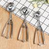 3Stainless steel cookie dough spoon for baking, cookie spoon with trigger release, ice cream spoon, baking fruit cookie spoon, cupcake spoon