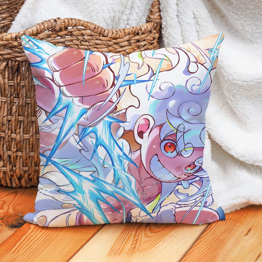 Anime L-L-LufyS Cool Pillow Case Home Cushion Cover Suitable For Office Sofa Car Suitable For All Seasons