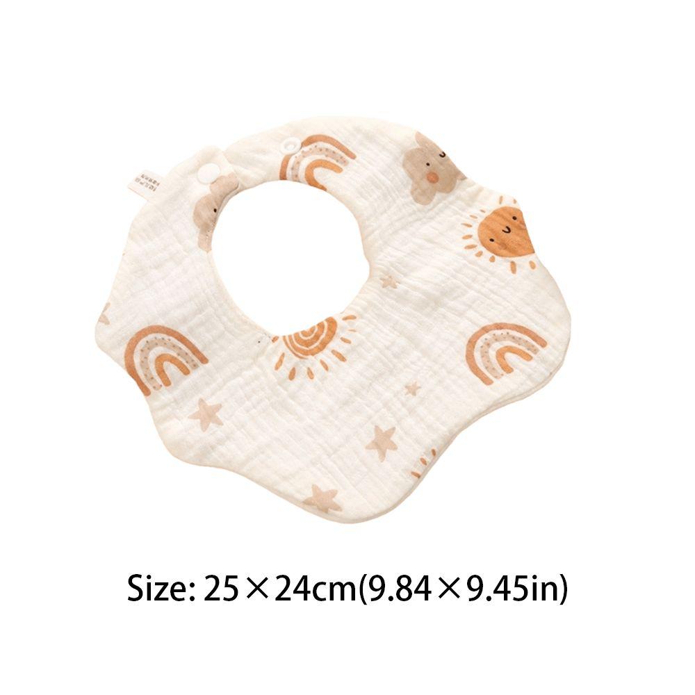 Soft Cotton Baby Bib 6 Layer Feeding Bib Adjustable Kids Saliva Towel Newborn