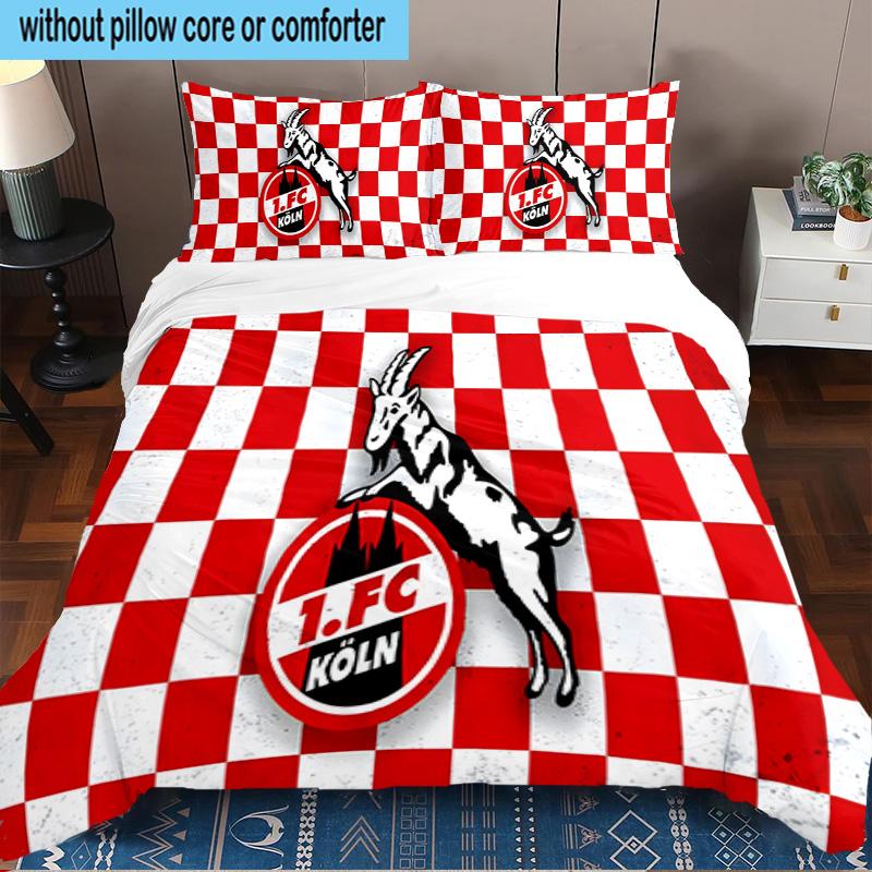 Koln Goat Logo 3PCS Bedding set,Ideal for1pc Duvet Cover And 2pcs Pillowcases Perfect for Christmas gift,Ideal for Bedroom, Dormitory