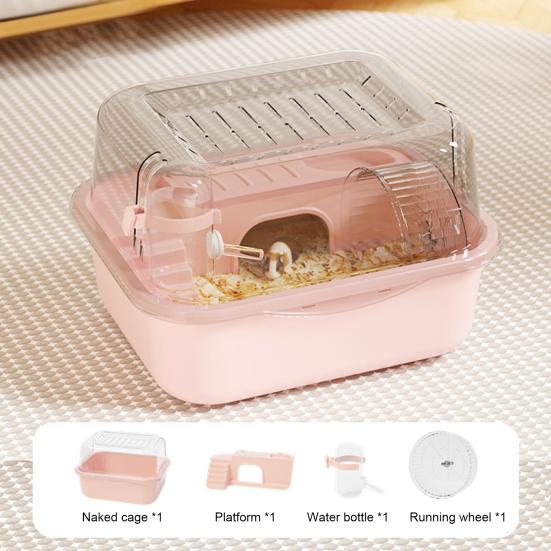 Клетка для хомяка, домик для мелких животных, большая вместимость, прозрачный дизайн, песчанки, грызуны, клетка для мелких животных, игровой домик