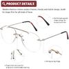 DOOViC 3 Pack Trendy Rimless Aviator Reading Glasses For Women Men Stylish Blue Light Blocking Readers Retro Metal Frame