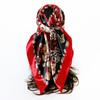 Classic cashew-patterned silk scarf for women, shawl, faux silk headscarf, 90cm square scarf